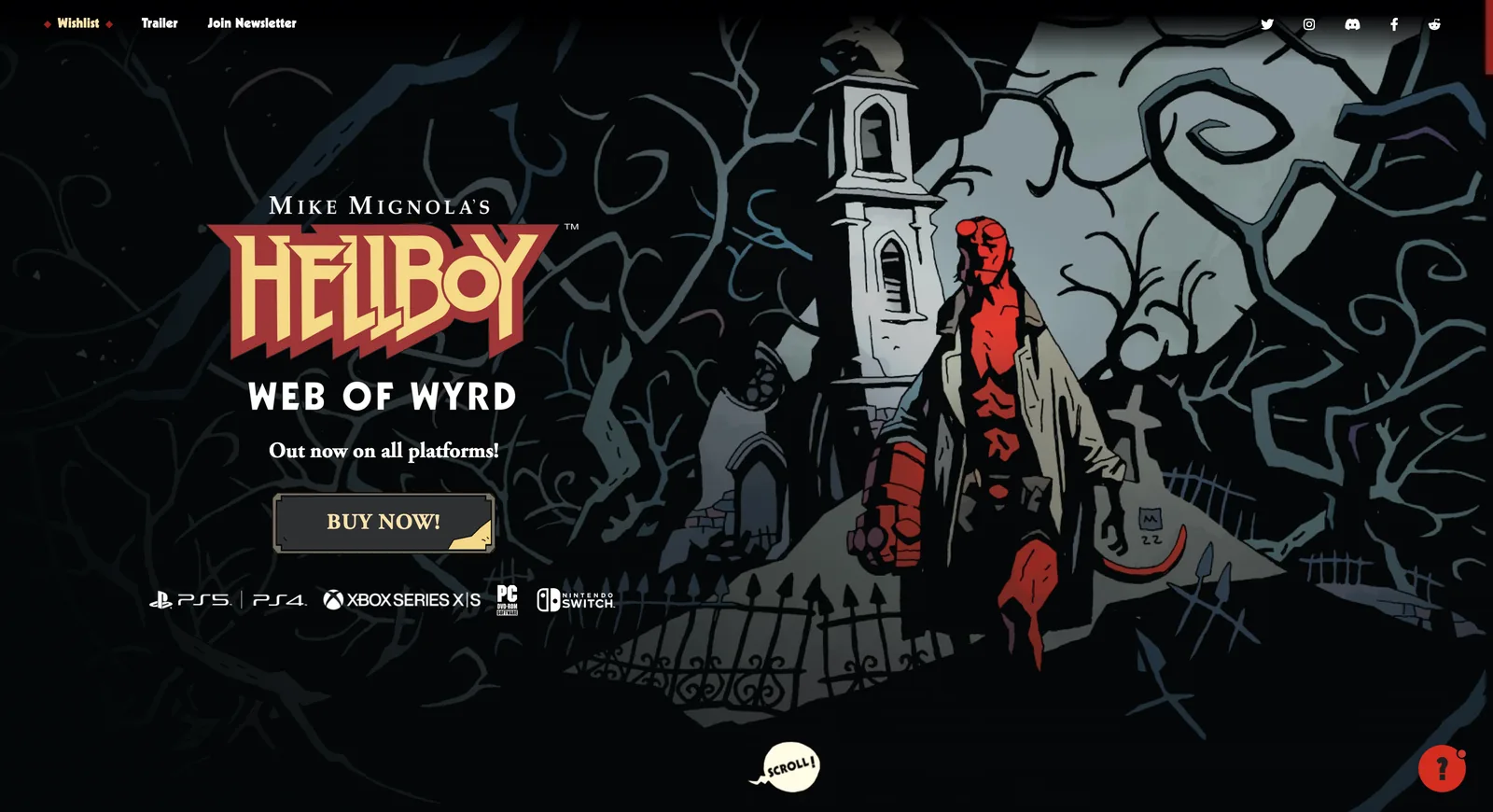 Hellboy: Web of Wyrd website