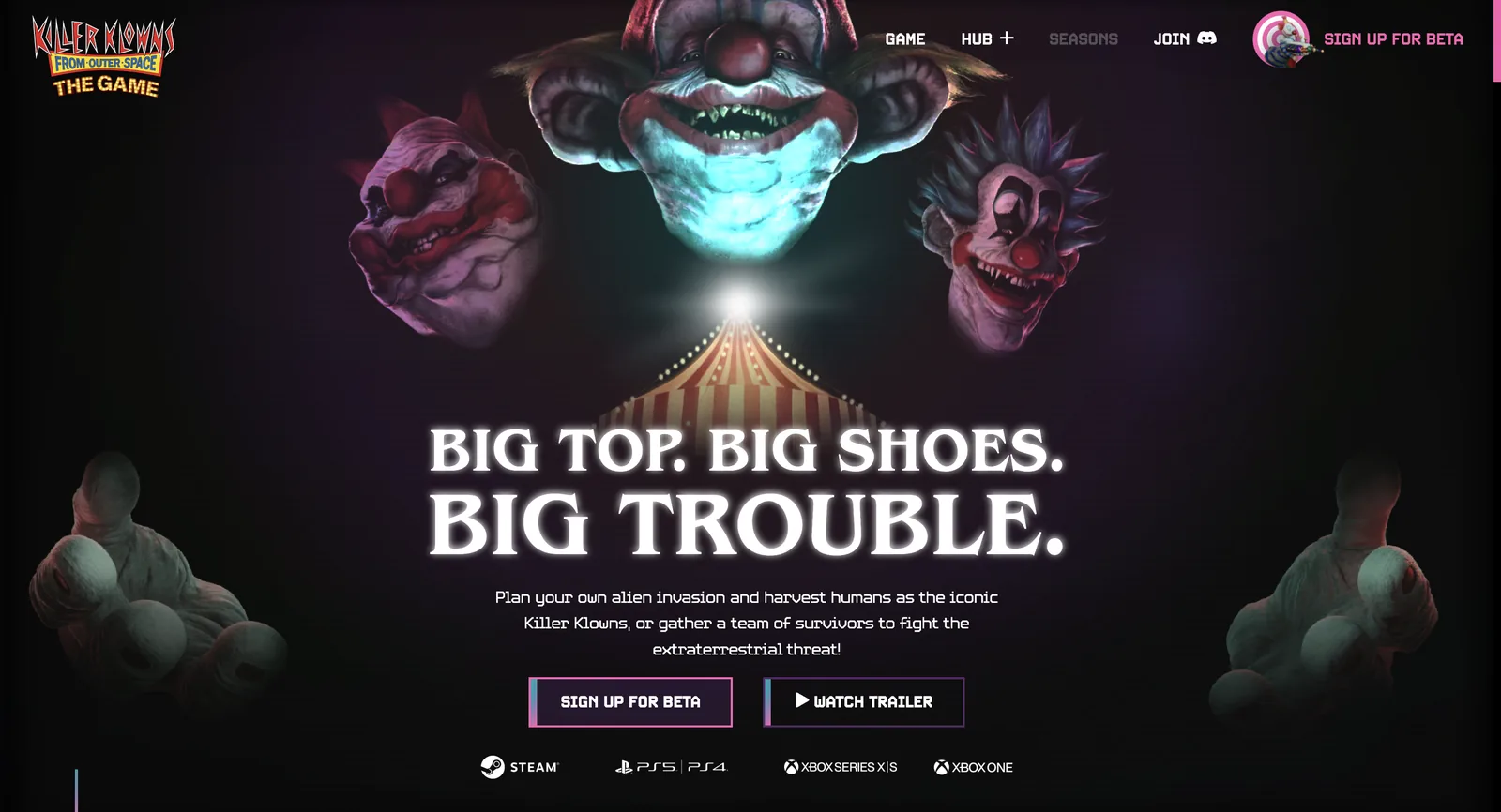 Killer Klowns From Outer Space website
